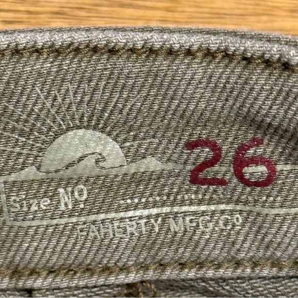 Faherty Olive Green Patch Pocket Boot Cut pants FLAWED - Picture 4 of 14